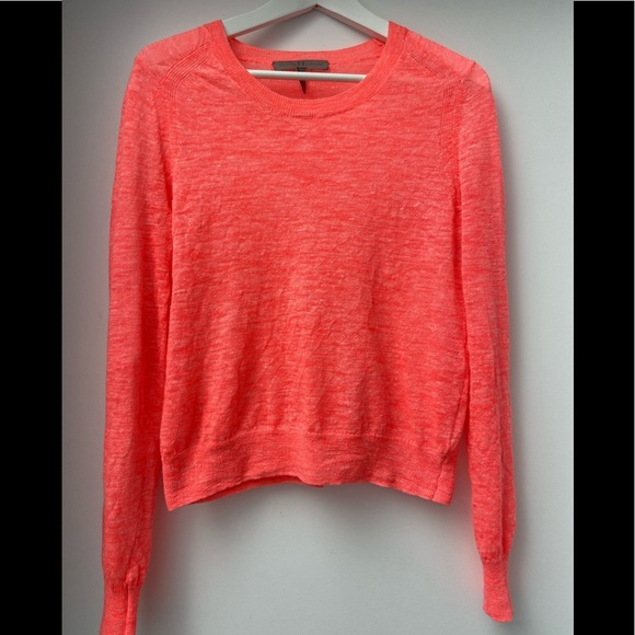 Coral linen/poly sweater - Picture 3 of 7